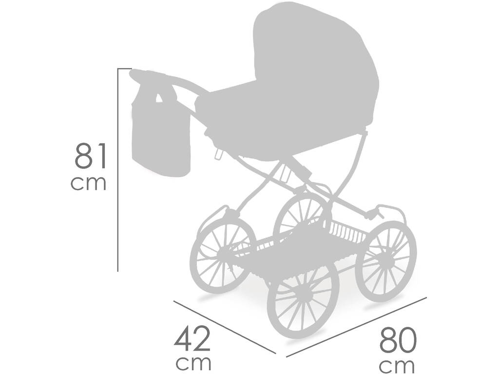 Passeggino per bambole pieghevole con zaino Koala DeCuevas 80079