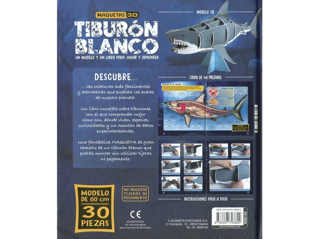 Maquetes 3D Tubarão Branco de Susaeta S3583003