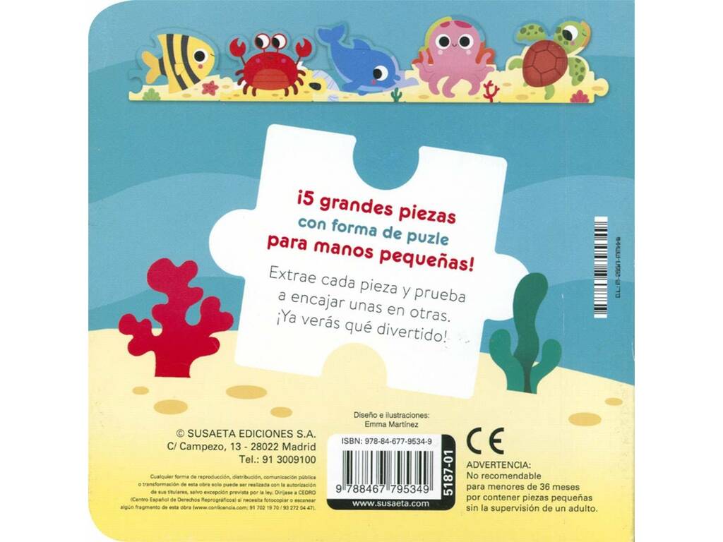 Livre Mes premiers puzzles Animaux marins