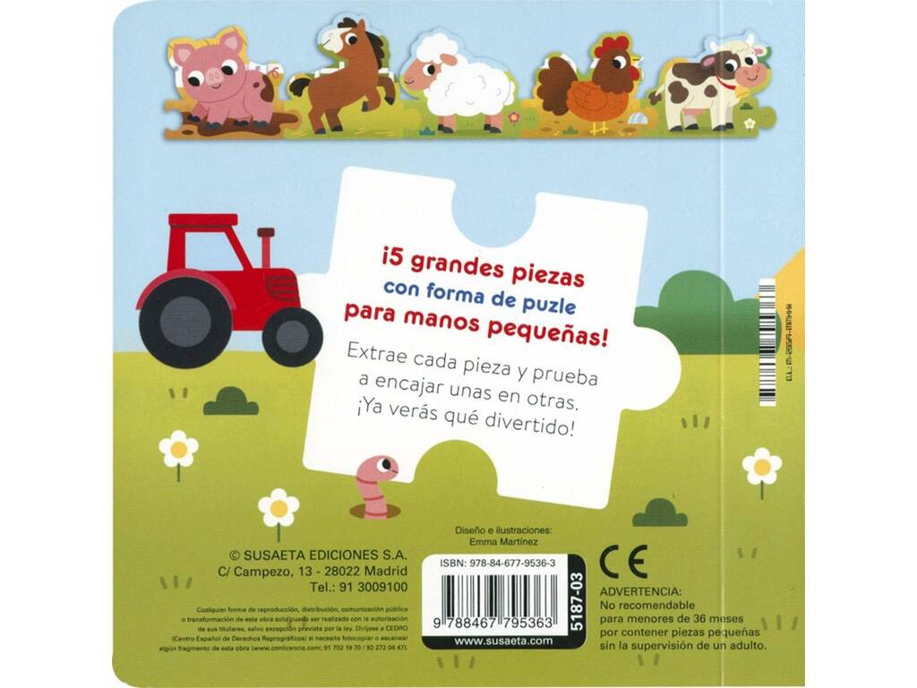 Mon premier livre de puzzles sur les animaux de la ferme