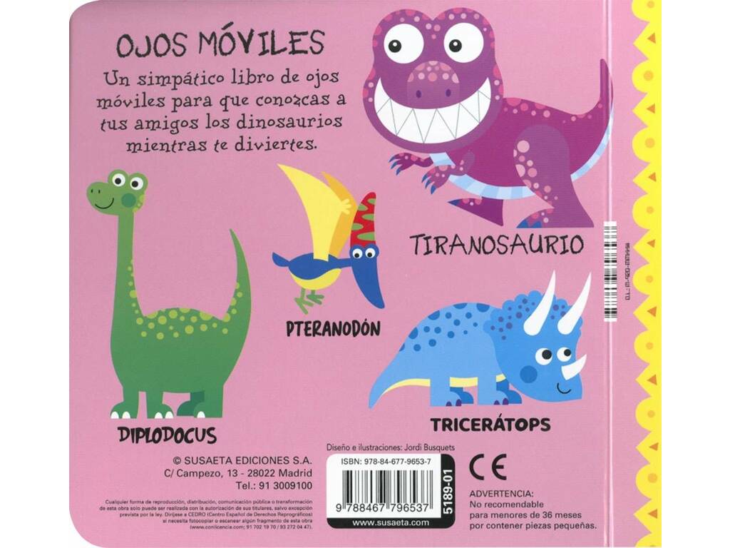 Livre Yeux mobiles Dinosaure