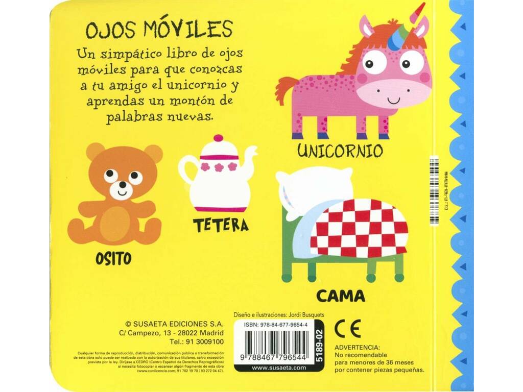 Livre Yeux mobiles Licorne