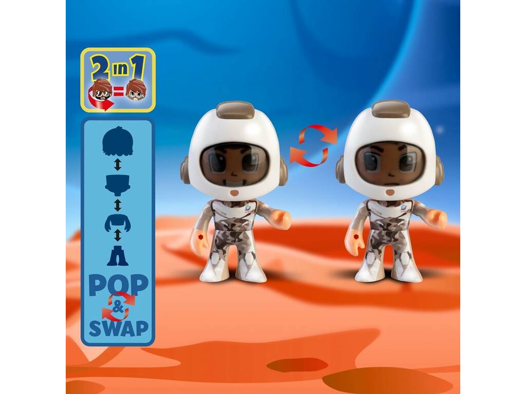 Pinypon Action Space Academy Figura com Mini Buggy Espacial Famosa PNC54000