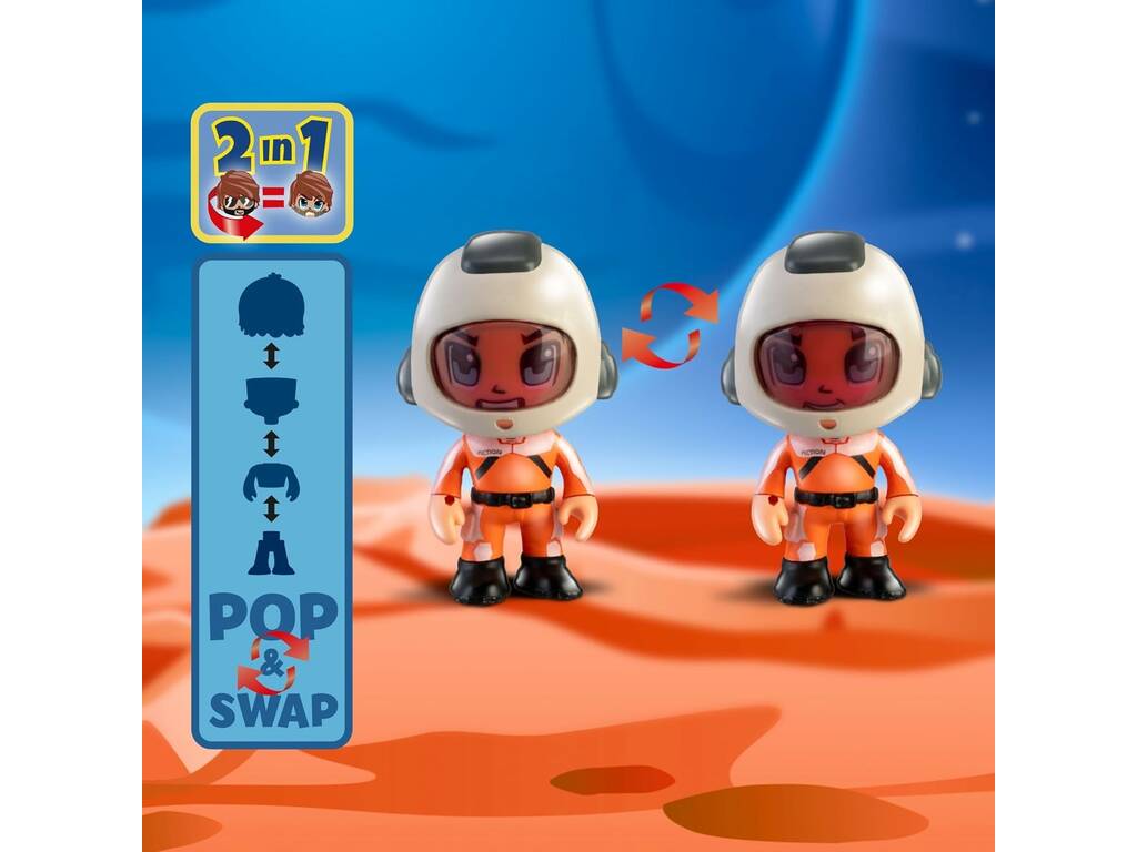 Pinypon Action Space Academy Figura e astronave con luce Famosa PNC53000