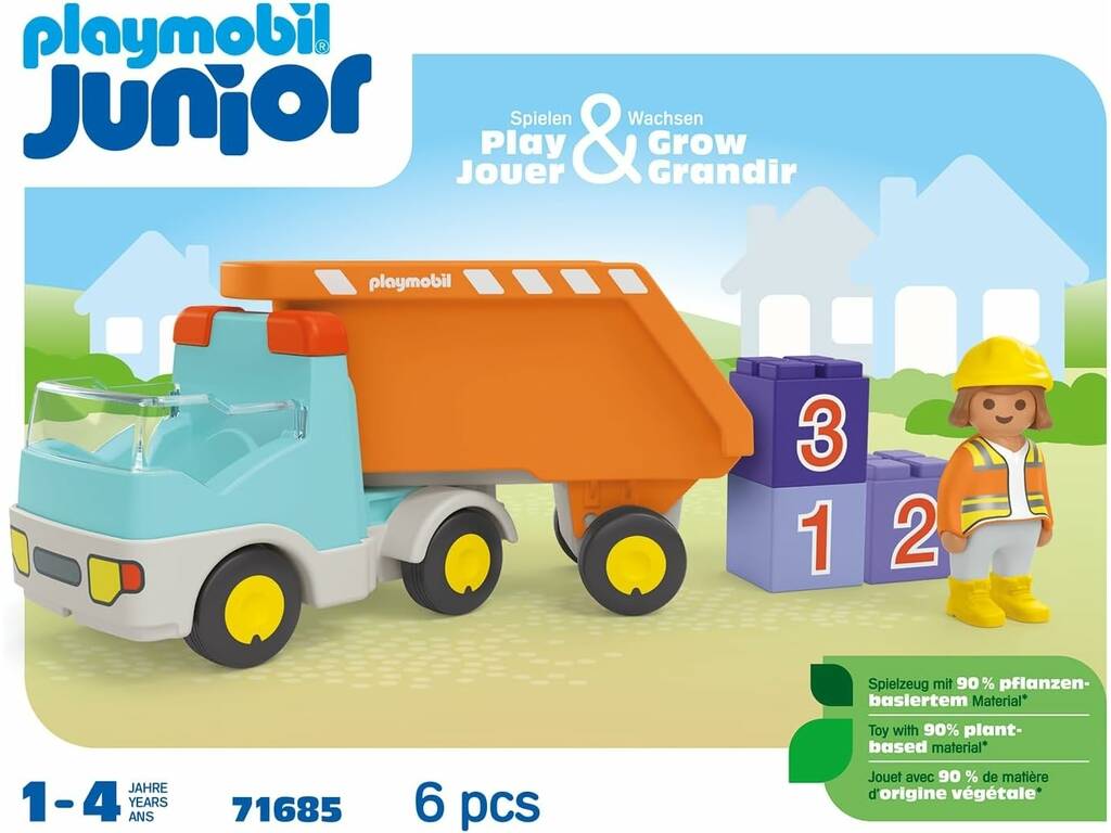 Playmobil Junior Camion à benne basculante 71685