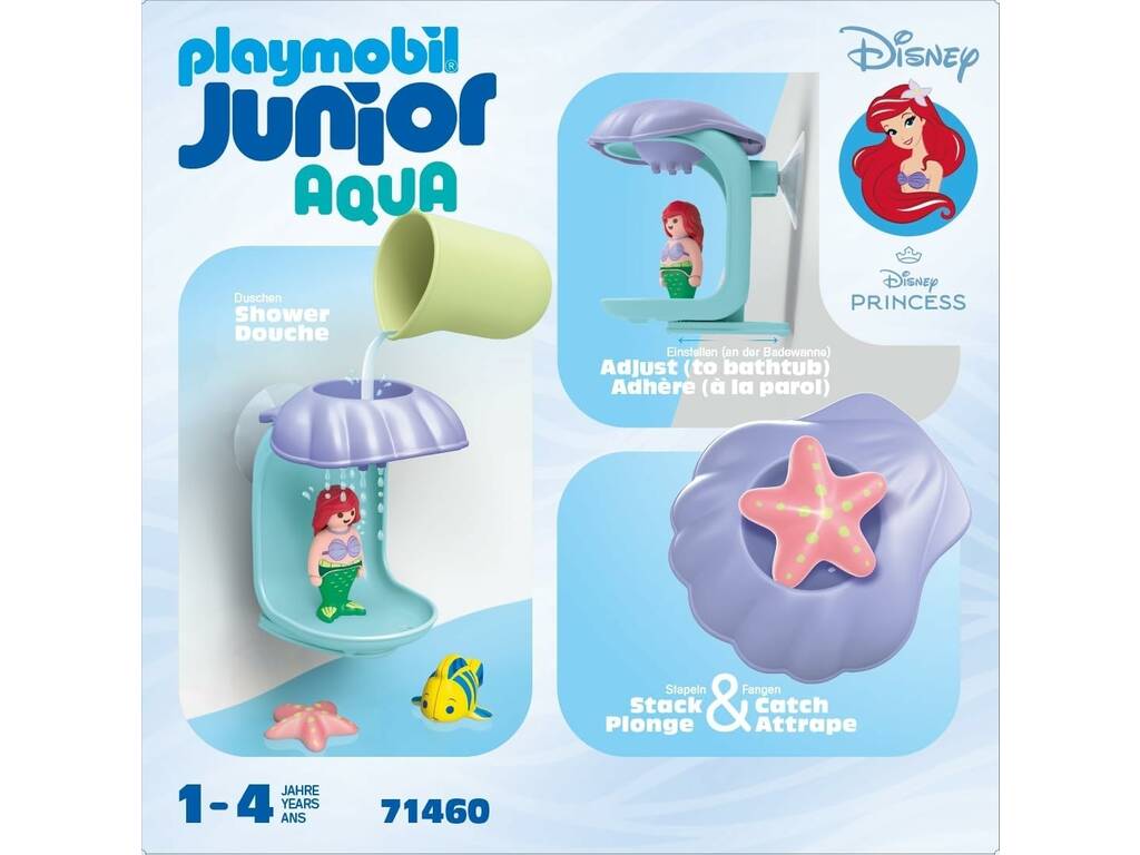 Playmobil Junior Aqua Disney Princess Chuva de Conchas de Ariel 71460