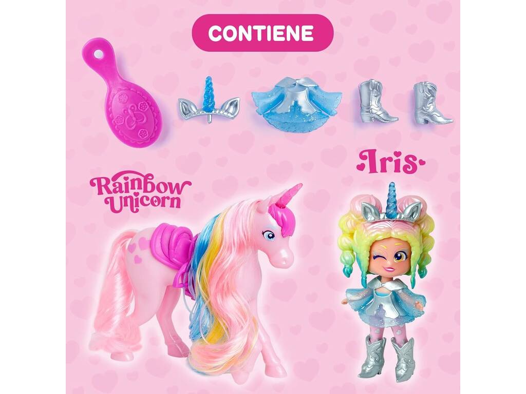 Kookyloos Licorne arc-en-ciel avec boîte magique Iris PKLSP104IN130