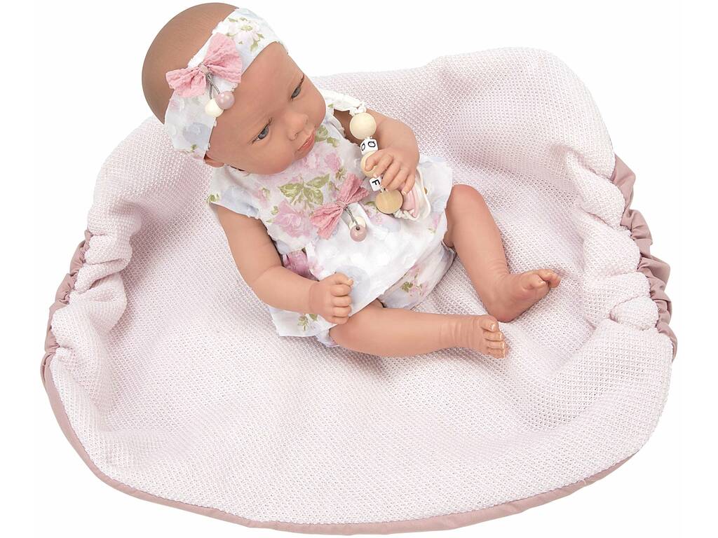 Bambola Bebè 38 cm. Inna Rosa con Coperta Arias 98106