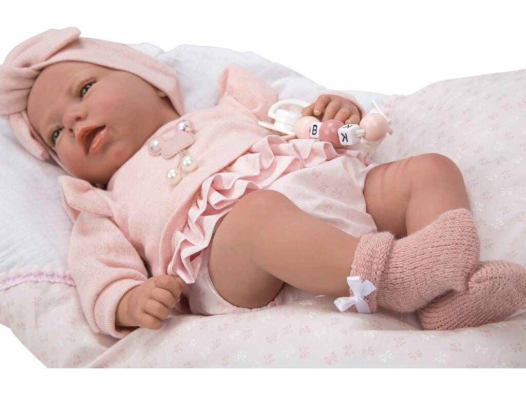 Baby Doll Reborn Alba Pink 40 cm. avec coussin Arias 98121