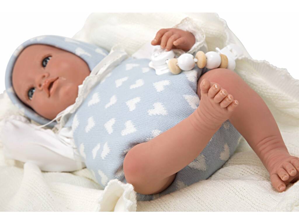 Reborn-Babypuppe Ian Blau 40 cm mit Decke von Arias 98142