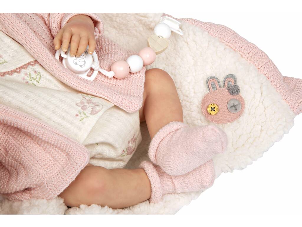 Reborn-Puppe 40 cm. Rosa Marta mit Decke von Arias 98165