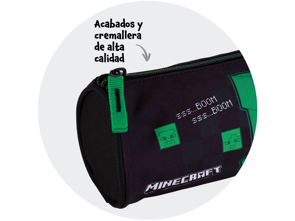 Minecraft Creeper Astuccio rotondo foderato Toybag T106-1045