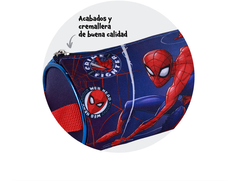 Sac à jouets rond doublé Spiderman Sac fourre-tout rond T106-132