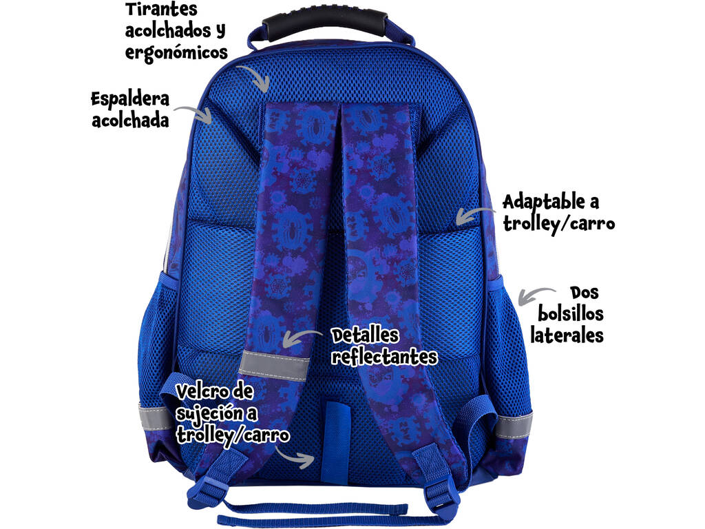 Spiderman Mochila Doble Compartimento Adaptable a Carro de Toybags T434-132