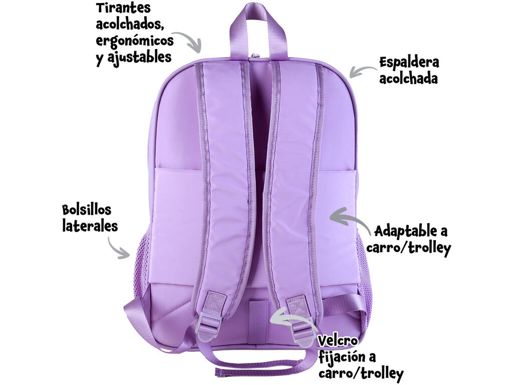 Blin Blin Arcoiris Mochila Primaria Doble Compartimento de Toybags T434-1046