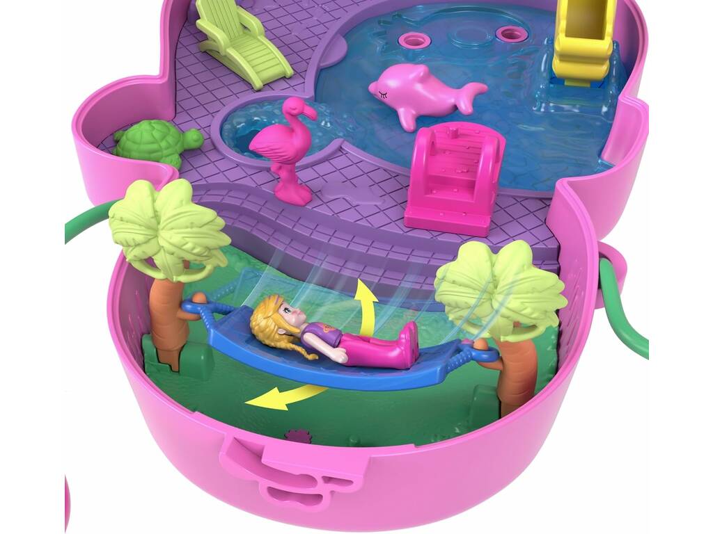 Polly Pocket Estojo Bolsa Mamãe Macaca e Bebê de Mattel HWP04