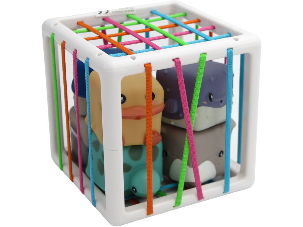 Cubo Infantil Elástico Formas y Colores Animalitos Cuadrados