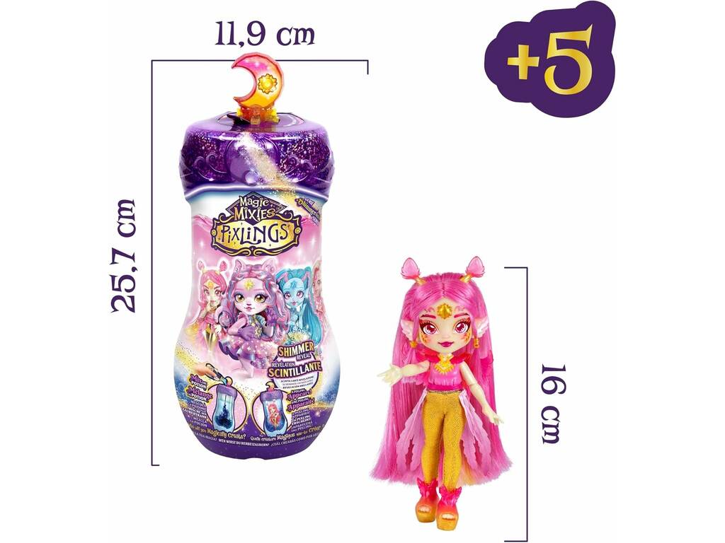 Magic Mixies Pixlings Boneca Série Shimmerverse Famosa MG101000