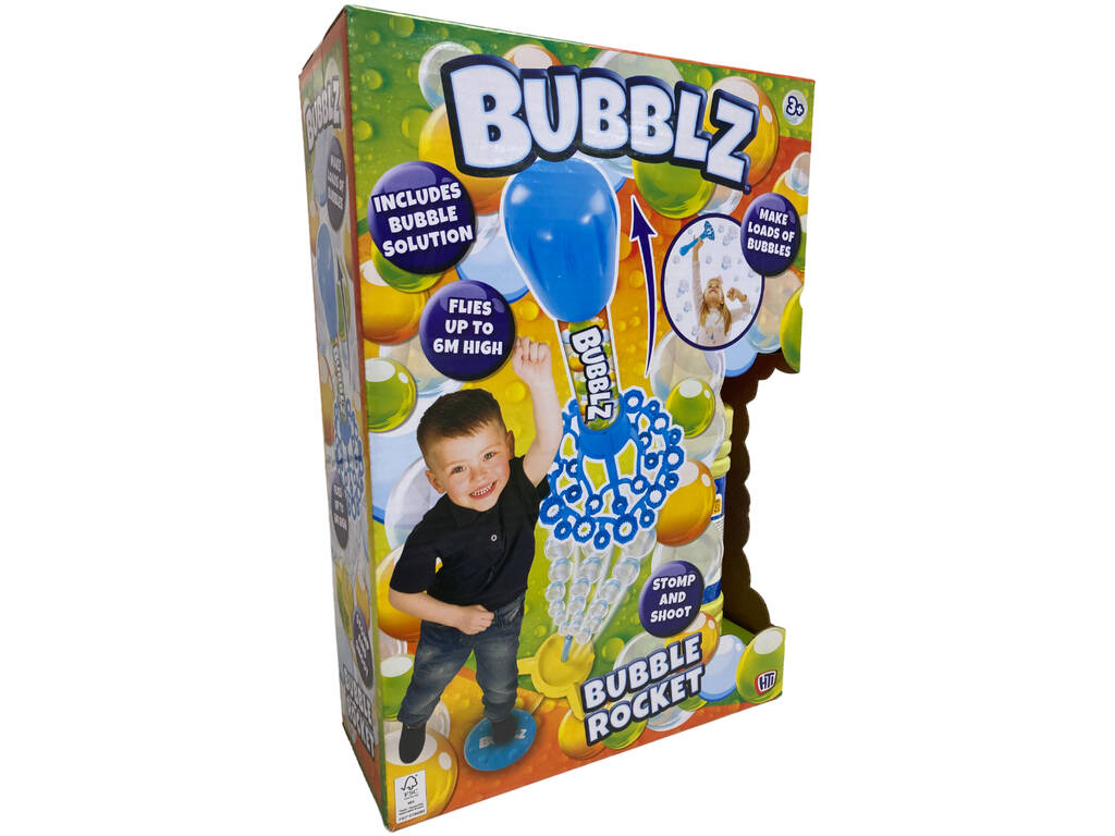 Bubblz Rocket avec lanceur de bulles et bouteille de 236 ml HTI 1374799