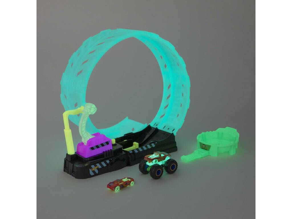 Hot Wheels Monster Trucks Glow In The Dark Reto de Loopings Épicos Mattel HBN02