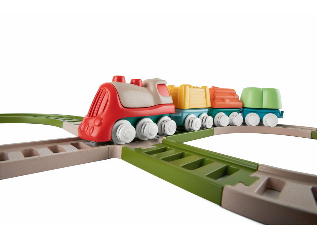 Comboio Eco+ Baby Railway de 18 Peças