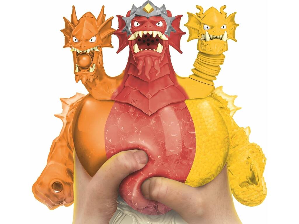 Heroes Of Goo Jit Zu Stretch Zu Strikers Figure King Hydra Lava Fury 3 en 1