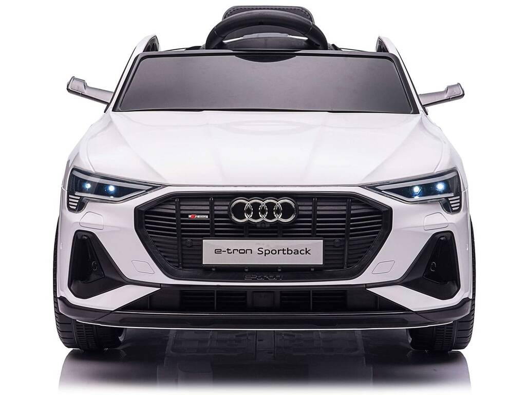 Coche Descapotable Audi E-Tron Sportback Blanco de 12V con Radio Control