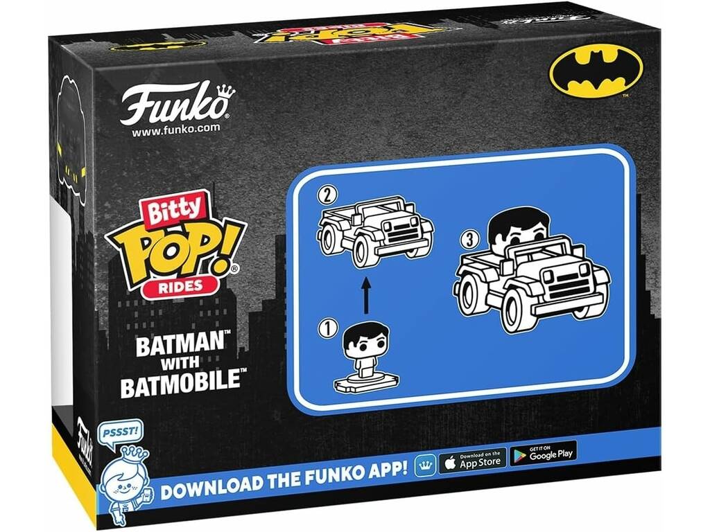 Funko Pop Bitty Rides Batman Figura Batman y Batmobile 83621