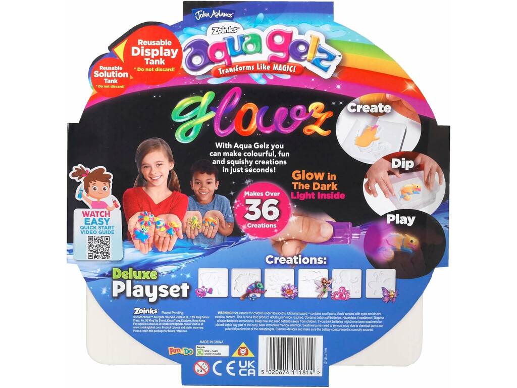 Aqua Gelz Glowz Deluxe Playset com Lanterna UV