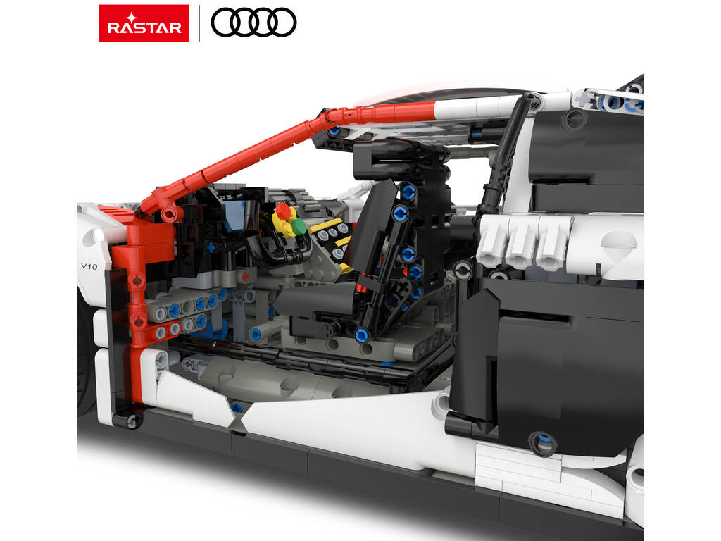 Audi R8 LMS GT3 Blanco Radio Control 1:8 Construible de 3322 Piezas