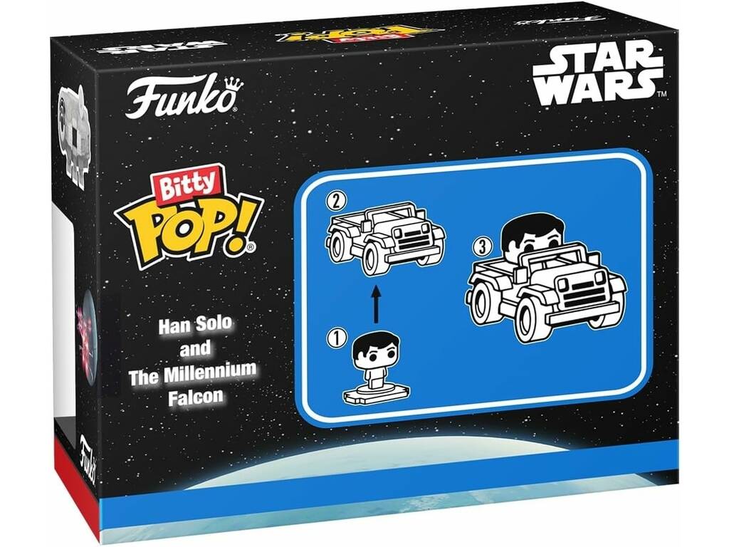 Funko Pop Bitty Rides Star Wars Han Solo y Halcón Milenario