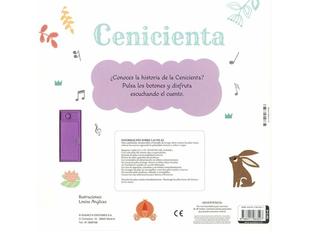 Livre Écoute l'histoire de Cendrillon avec des sons