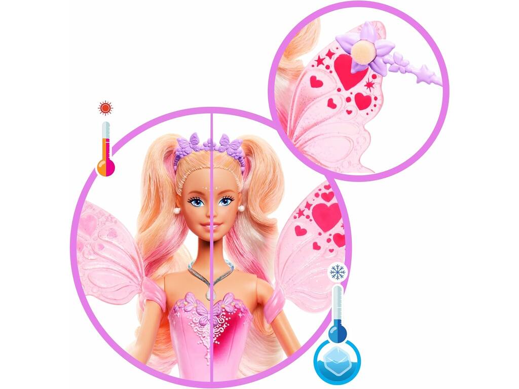 Barbie Color Change Boneca Fada Rosa