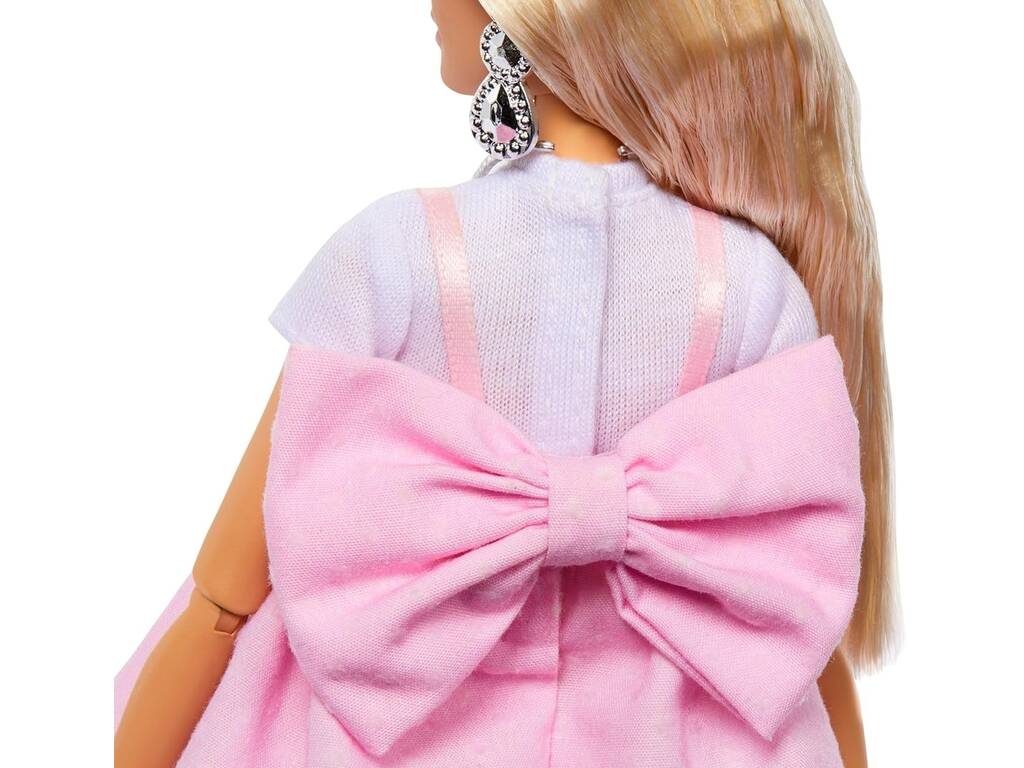 Barbie Deluxe Style Boneca com Vestido Laço Rosa