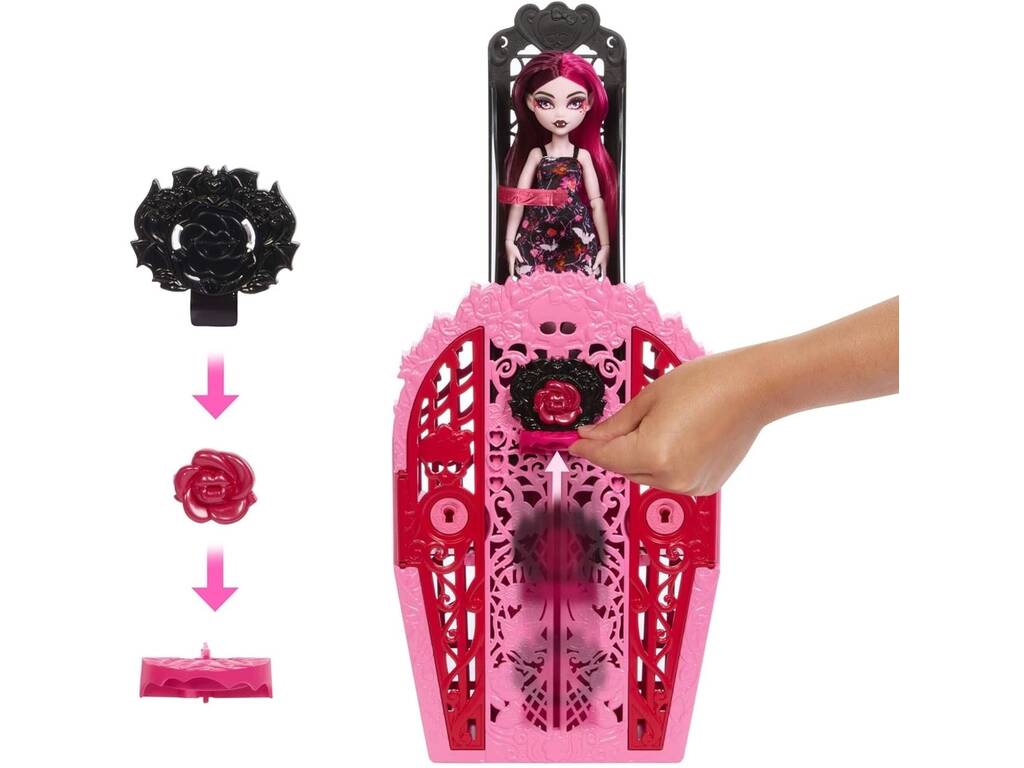 Monster High Skulltimate Secrets Garden Mysteries Bambola Draculaura con armadio