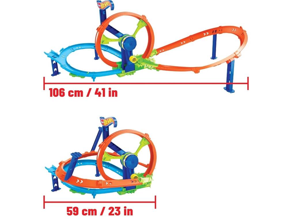 Hot Wheels Stunt Tracks Circuito Reto Turbina