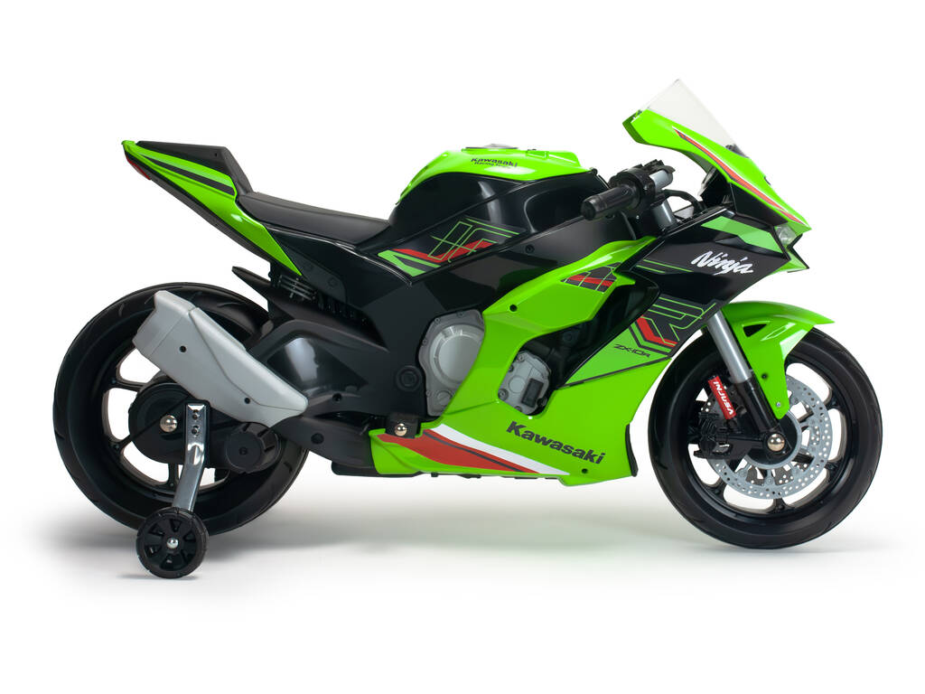 Moto à batterie Kawasaki Ninja ZX R10 vert 12V