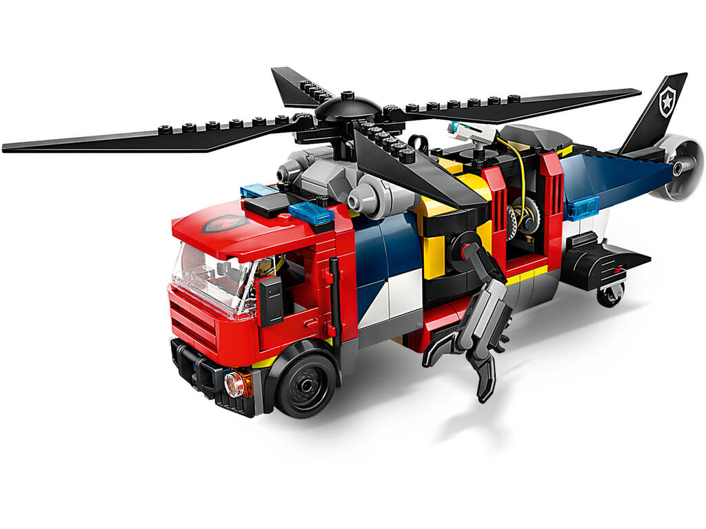 Lego City Remix: Helicóptero, Camión de Bomberos y Submarino