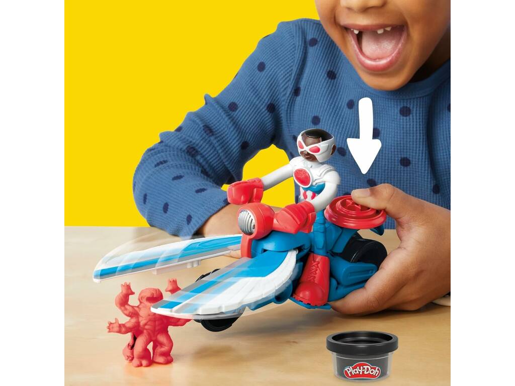 Playdoh Marvel Set Moto Cortadora del Capitán América