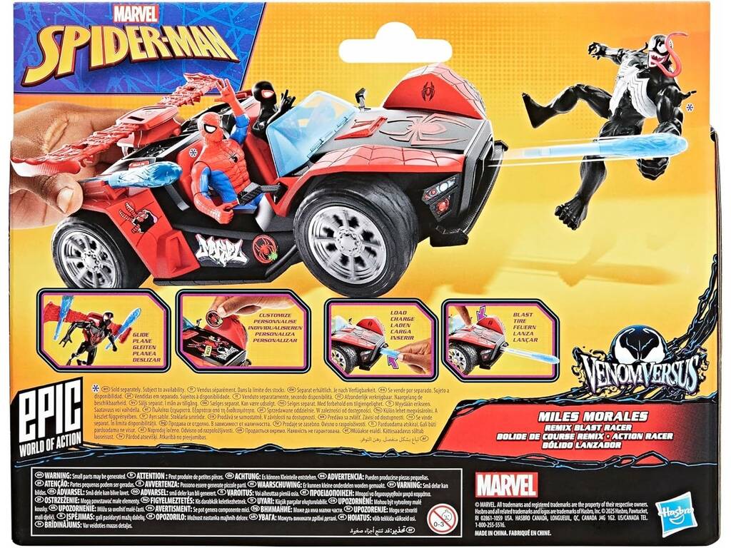 Marvel Spider-Man VenomVersus Gunship Launcher avec figurine Miles Morales