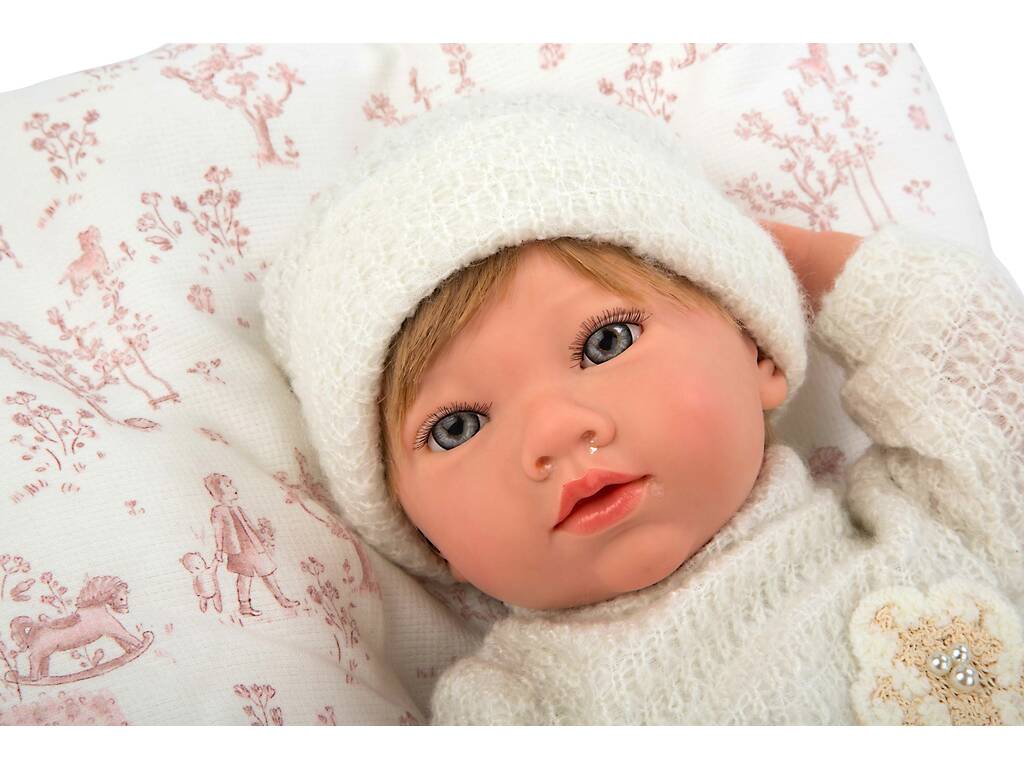 Poupée Reborn Julia Rosa de 40 cm avec coussin