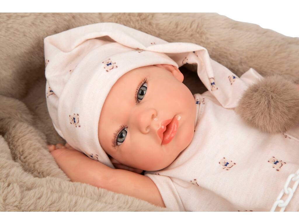 Muñeca Bebé Reborn Lidia de 40 cm con Cuna