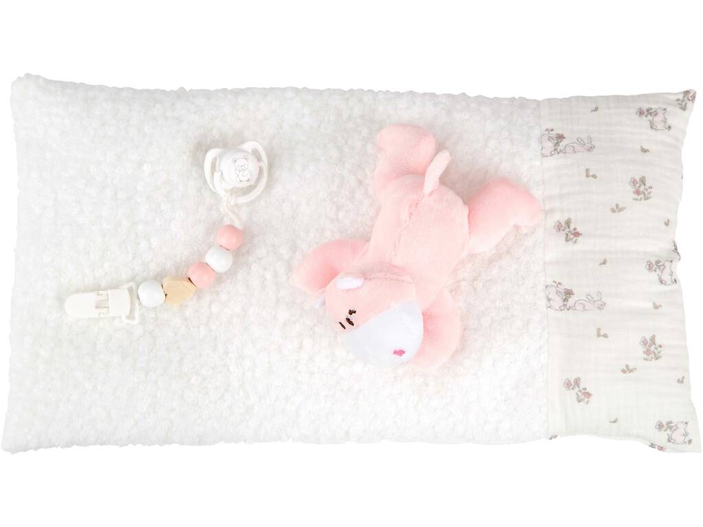 Poupée Reborn Lucia de 45 cm avec coussin et peluche