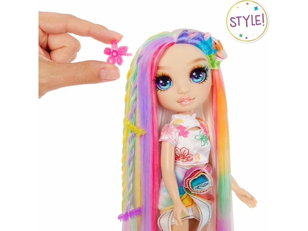 Poupée crayeuse et coiffeuse Rainbow High Hair Amaya Rainr