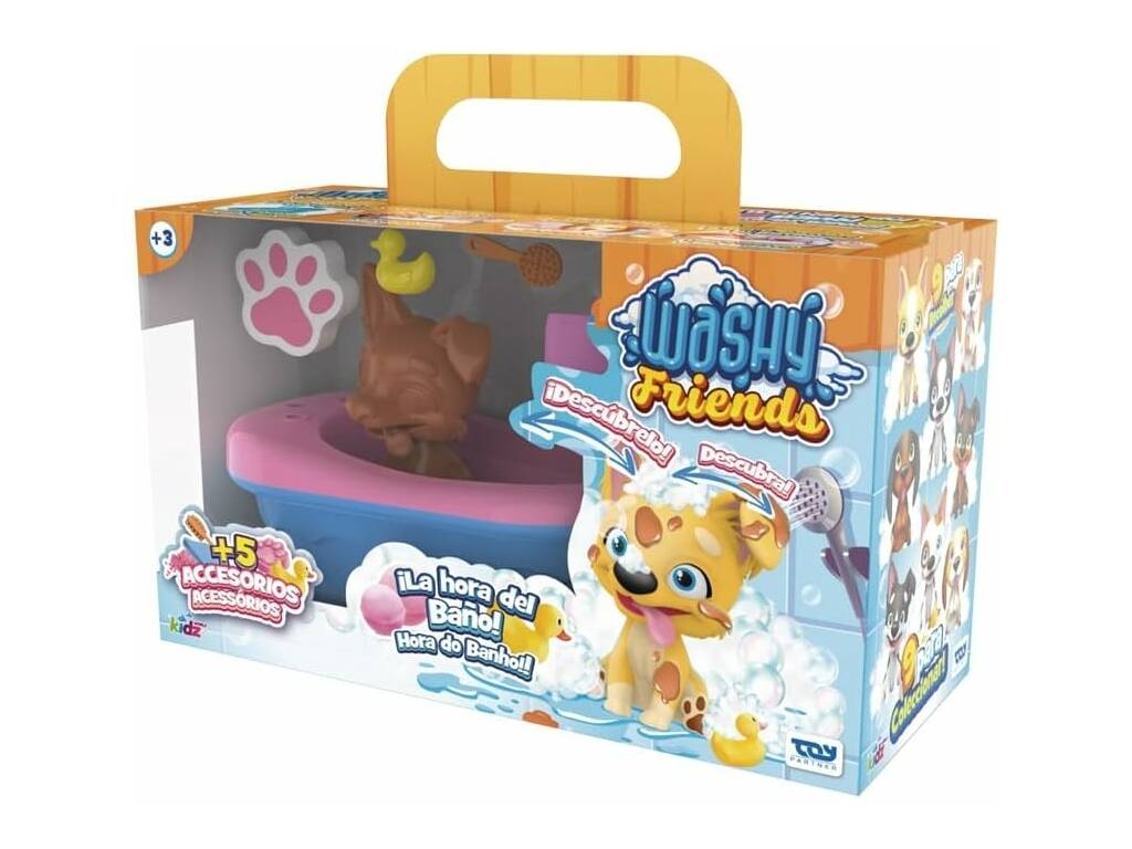 Washy Friends Pack Figura con Bañera y Accesorios