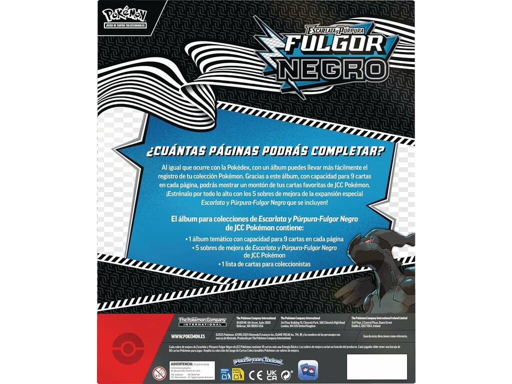 Pokémon TCG Scarlet and Purple Fulgor Black Collection Album Box