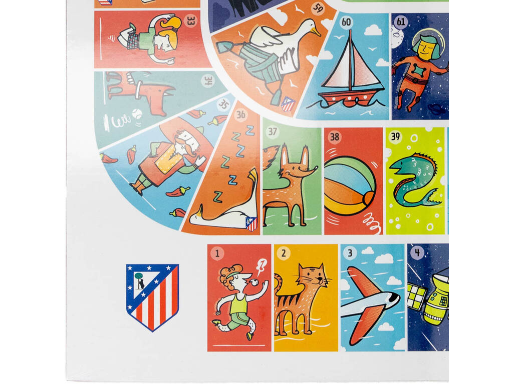 Parcheesi et jeu de l'oie de l'Atletico de Madrid 40x40 cm