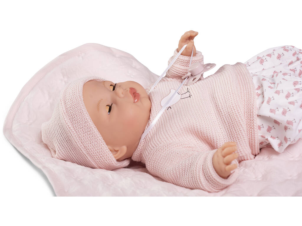 Poupée bébé Bimba Lagrimitas de 37 cm avec couverture matelassée