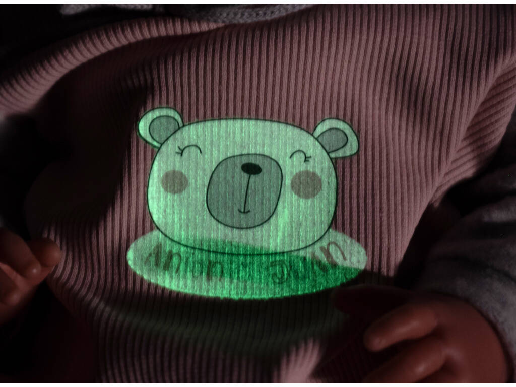 Poupée nouveau-né Luca Glows at Night 42 cm avec coussin