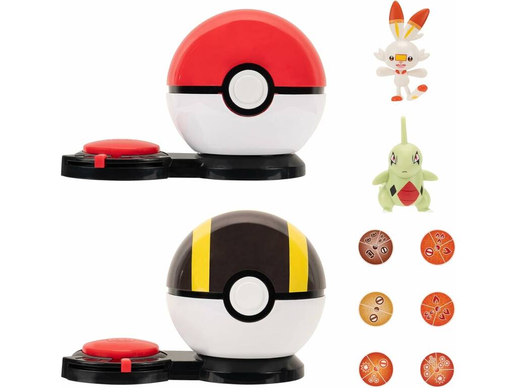 Jeu Pokémon Attaque Surprise avec 2 figurines et 2 balles